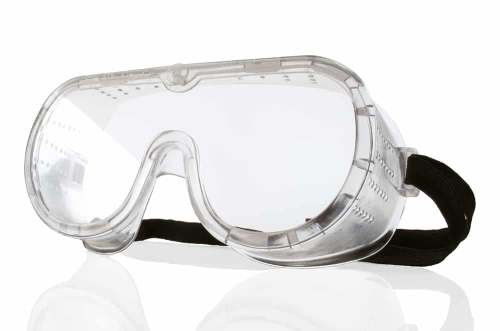 Schutzbrille, wenn man mit der Flachdübelfräse arbeitet?
