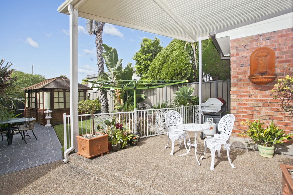 nachträglich gebautes Terrassen